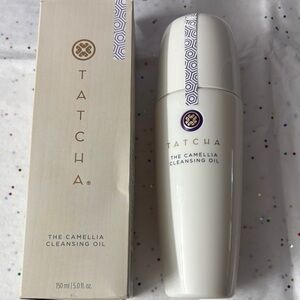 Tatcha Camellia Cleansing Oil in Cream and Purple